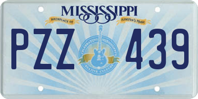 MS license plate PZZ439