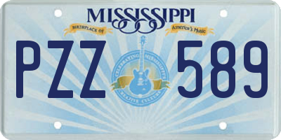 MS license plate PZZ589
