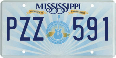 MS license plate PZZ591