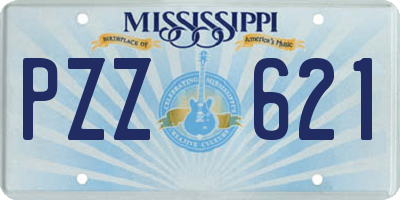MS license plate PZZ621