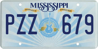 MS license plate PZZ679