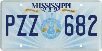 MS license plate PZZ682
