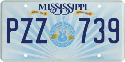 MS license plate PZZ739