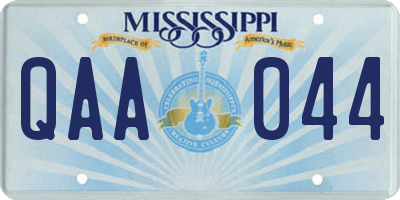MS license plate QAA044