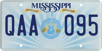 MS license plate QAA095