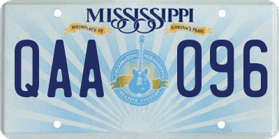 MS license plate QAA096