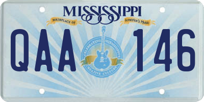 MS license plate QAA146