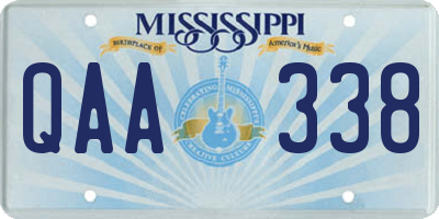 MS license plate QAA338