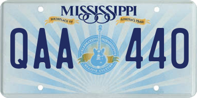 MS license plate QAA440