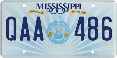 MS license plate QAA486
