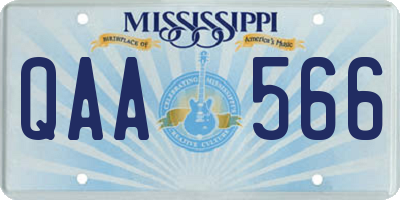 MS license plate QAA566