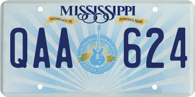 MS license plate QAA624