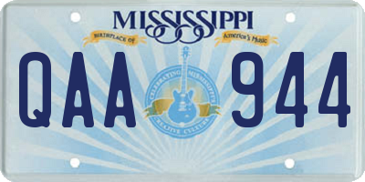 MS license plate QAA944