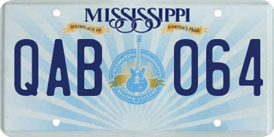 MS license plate QAB064