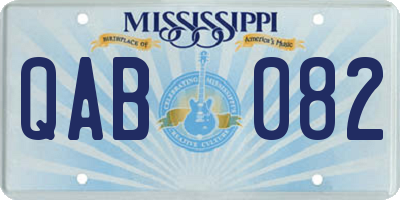 MS license plate QAB082