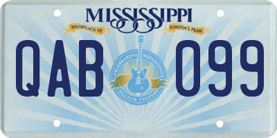 MS license plate QAB099