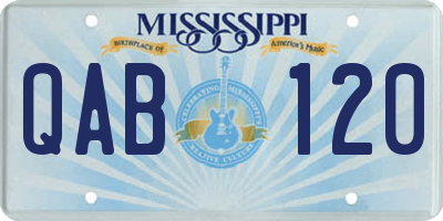 MS license plate QAB120