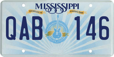 MS license plate QAB146