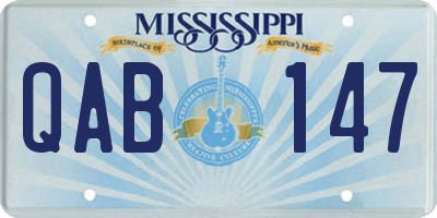 MS license plate QAB147