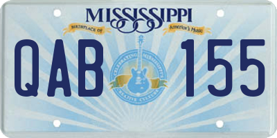MS license plate QAB155