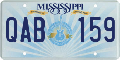 MS license plate QAB159