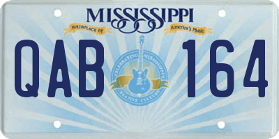 MS license plate QAB164