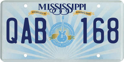 MS license plate QAB168
