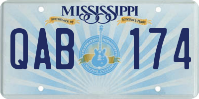 MS license plate QAB174