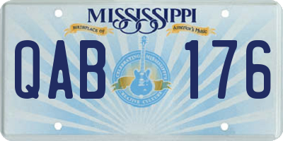 MS license plate QAB176