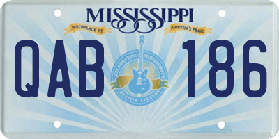 MS license plate QAB186