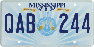 MS license plate QAB244