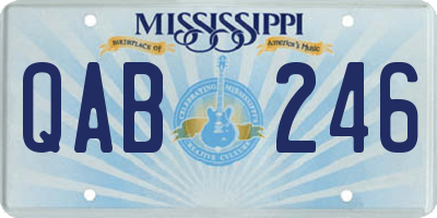 MS license plate QAB246