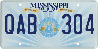 MS license plate QAB304
