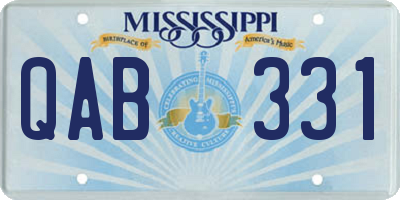 MS license plate QAB331