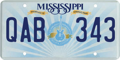 MS license plate QAB343