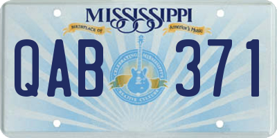 MS license plate QAB371