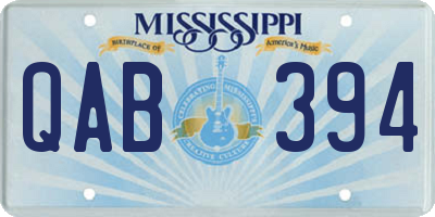 MS license plate QAB394