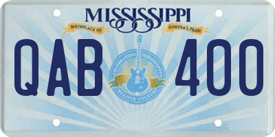 MS license plate QAB400