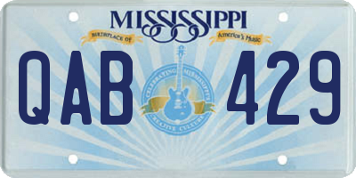 MS license plate QAB429
