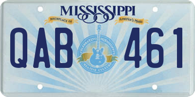 MS license plate QAB461