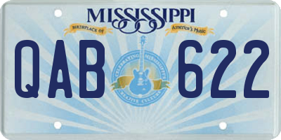 MS license plate QAB622