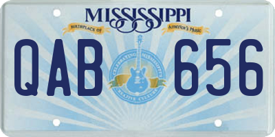 MS license plate QAB656