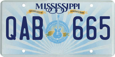 MS license plate QAB665