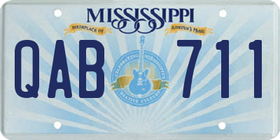 MS license plate QAB711