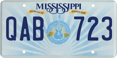 MS license plate QAB723