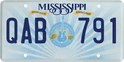MS license plate QAB791