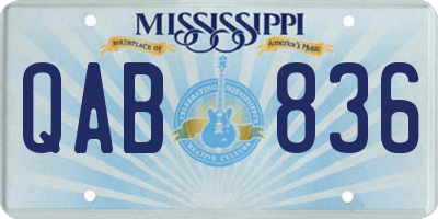 MS license plate QAB836