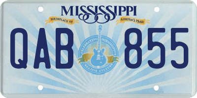 MS license plate QAB855