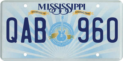 MS license plate QAB960