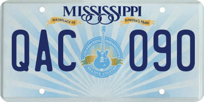 MS license plate QAC090
